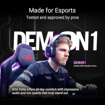 Asus Rog Pelta Wireless Rgb Gaming Headset, Rog Speednova, Bluetooth, 2.4Ghz, Usb-C, 50Mm Rog Titanium Membrane Drivers, 10Mm Super Broadband Boom Microphone, 309G Lightweight, Aura Sync Rgb