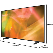 Samsung 55 Inch 4K LED HDR Crystal UHD Flat Smart TV UA55AU8100UXZN, Black