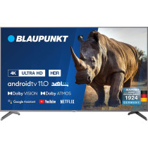 Blaupunkt 75 Inch TV, 4K TV UHD And Android TV 11 – UBC8000D Series LED TV, Dolby Vision And Atmos, MEMC Technology, Chromecast Built-In Television, Google Assistant, German Engineering Excellence