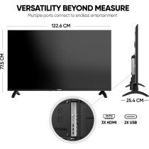 Nikai 55 Inch 4K Ultra HD Smart LED TV, Android 14, 1GB RAM, 8GB Storage, Quad Core Processor, Built-in WiFi, USB and HDMI Ports, Slim Frame –55NK4KSLED