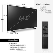 Samsung 65-Inch Class Crystal 4K UHD AU8000 Series HDR, 3 HDMI Ports, Motion Xcelerator, Tap View, PC on TV, Q Symphony, Smart TV
