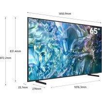 Samsung Smart TV, QLED, Q60D, 65 Inch, 2024, 100% Colour Volume with Quantum Dot, 4K Upscaling, Samsung TV Plus, AirSlim Design, Black, QA65Q60DAUXZN