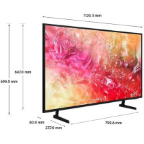 SAMSUNG 50 Inch TV Crystal UHD 4K, DU7000, PurColour, 4K Upscaling, Samsung Tizen OS, Q-Symphony, Black, UA50DU7000