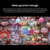 Samsung Smart TV, Crystal UHD, 75 Inch, Black, Crystal Processor 4K, Smart Hub, Object Tracking Sound Lite, UA75CU7000