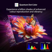 Toshiba 55 inch Native 60Hz VRR QLED Smart TV C450M -Quantom Dot Colour, AI 4K Upscaling, Anti-tip Clip, REGZA Power Audio, Game Mode, Sports Mode, Ultimate Motion, Dolby Vision Atmos