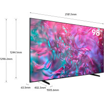 Samsung Smart TV, Super Big TV, Crystal UHD, DU9000, 98 Inch, 2024, Supersize Picture Enhancer, Motion Xcelerator 120Hz, Samsung TV Plus, Q-Symphony, Graphite Black, UA98DU9000UXZN