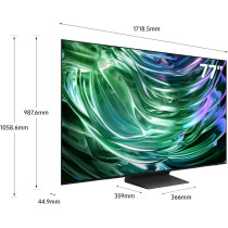 Samsung Smart TV, Big TV, OLED, S90D, 77 Inch, 2024, NQ4 AI Gen2 Processor, OLED HDR+, Samsung TV Plus, Graphite Black, QA77S90DAEXZN