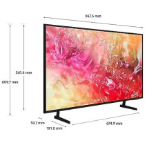 SAMSUNG 43 Crystal UHD UA43DU7000UXZN 4K Smart TV, Black