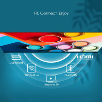 Hisense 65 Inch TV UHD Smart HDR 10/HLG Wifi 2.4GHZ Bluetooth 5.0 DLNA HDCP Version H.265 decoder, 65A6GE