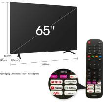 Hisense 65 Inch TV UHD Smart HDR 10/HLG Wifi 2.4GHZ Bluetooth 5.0 DLNA HDCP Version H.265 decoder, 65A6GE