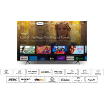 TCL television 55 Inch Smart TV 4K QLED Pro HDR 10+ Google TV, Quantum Dot Technology, Dolby Vision- Atmos,MEMC，2GB RAM+32GB ROM,Game Master, Slim Design 55T7B, Black
