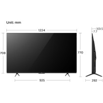 TCL television 55 Inch Smart TV 4K QLED Pro HDR 10+ Google TV, Quantum Dot Technology, Dolby Vision- Atmos,MEMC，2GB RAM+32GB ROM,Game Master, Slim Design 55T7B, Black