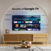 PHILIPS 55 Inch 4K Ultra HD Smart Google TV with Hands-Free Voice Control Dolby Vision Atmos HDR10 with built-in Google Assistant, 55PUT7129/56, Black