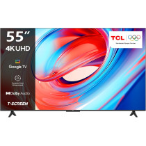 TCL television 55 Inch Smart TV 4K LED HDR 10 UHD Google TV, Dolby Audio, Dynamic Colour Enhancement, 2GB RAM+16GB ROM, Metallic Bezel-less Design, 55V6B
