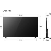 TCL television 55 Inch Smart TV 4K LED HDR 10 UHD Google TV, Dolby Audio, Dynamic Colour Enhancement, 2GB RAM+16GB ROM, Metallic Bezel-less Design, 55V6B