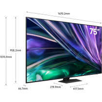 Samsung Smart TV, Big TV, Neo QLED 4K, QN85D, 75 Inch, 2024, NQ4 AI Gen2 Processor, Quantum Matrix Technology, 4K AI Upscaling, Samsung TV Plus, Graphite Black, QA75QN85DBUXZN