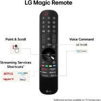 LG 65 Inch Nanocell Nano81 4K Smart TV Ai Magic Remote Hdr10 Webos24, 65Nano81T6A.AMVEM, Black