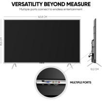 Nikai 70 Inch Ultra Slim 4K UHD Smart LED TV, Android 13, Built-In Wi-Fi and Smart Apps - Youtube and Shahid, Powerfull A55 Quad Core Processor, UHD70SLEDT