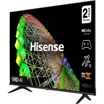 Hisense 43A6BGTUK 4K UHD Smart TV, with Dolby Vision HDR, DTS Virtual X, Youtube, Netflix, Disney Plus, Freeview Play and Alexa Built-in, Bluetooth and WiFi, Black, 43 Inch