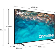 SAMSUNG 65 Inch BU8000 UHD Crystal 4K Smart TV Airslim Design With Alexa and Smart TV Streaming Built In, Object Tracking Sound, Contrast Enhancer, Boundless Screen and Adjustable Stand