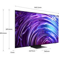 Samsung Smart TV, OLED, S95D, 65 Inch, 2024, NQ4 AI Gen2 Processor, OLED Glare free, OLED HDR Pro, Samsung TV Plus, Graphite Black, QA65S95DAUXZN