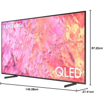 SAMSUNG 65 Inch TV Quantum Processor Lite 4K QLED QA65Q60CAUXEG, New Edition, Black, Bluetooth, Wi-Fi, HDMI