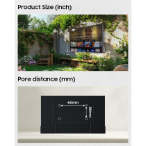 SYLVOX 55 inch Smart TV Compatible with Google TV, 4K LED 2000 Nit Brightness Partially Sunlight Readable Outdoor TV with Voice Remote, Screencast, IP55 Waterproof TV for Home Terrace Garden