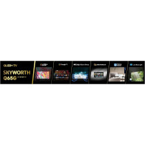 Skyworth 75 Inch 4K QLED Smart TV, Black