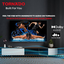 Tornado 65 Inch 4K ULTRA HD Smart TV, Black