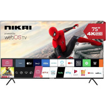 Nikai 75 Inch 4K UHD LED WebOS Smart TV, Black