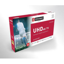 Divaki 55 Inch LED UHD 4K Smart TV, Black