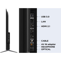 TCL 75 Inch 4K QLED Smart TV, Black