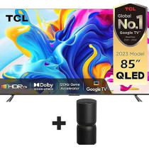 TCL 85 Inch 4K QLED Smart TV, Black