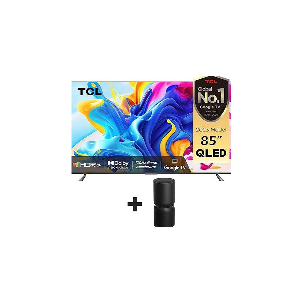 TCL 85 Inch 4K QLED Smart TV, Black