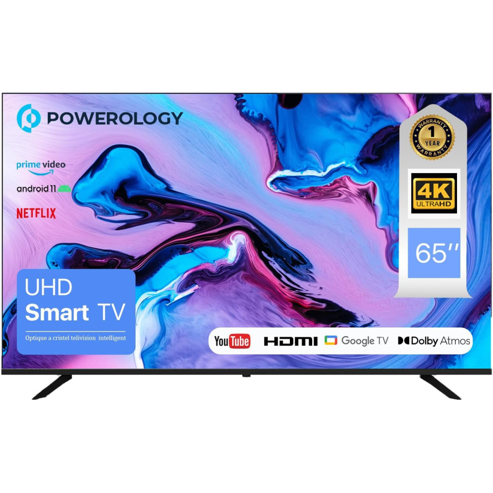 Powerology 65 Inch 4K UHD Smart TV