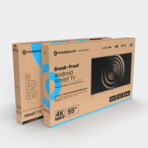 Powerology 55 Inch 4K Explosion Proof Android TV, Black