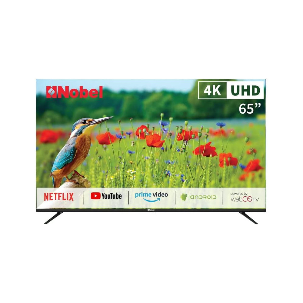 Nobel 4K UHD 65 Inch LED Smart TV, Black