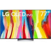 LG OLED 77 Inch C2 Series 4K HDR WebOS Smart AI ThinQ Pixel Dimming Smart TV, Black