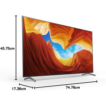 Sony KD 85X9000H Smart TV Android TV 85 inch Full Array LED 4K Ultra HD High Dynamic Range HDR X90H Series, Black