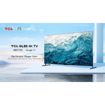 TCL 98 Inch 4K QLED HDR 10+ Ultra HD Smart TV Game Master Dolby Vision IQ-Atmos Onkyo Audio Quantum Dot Technology 120HZ VRR 98C735, Black