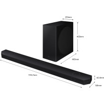 Samsung 75 Inch Big Tv, Crystal Uhd, Du7000, Purcolor, 4K Upscaling, Q-Symphony UA75DU7000UXZN, Bundle With Samsung 5.1.2Ch Soundbar, Dolby Atmos, Hw-Q800D Black