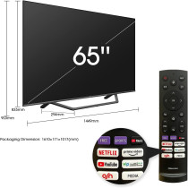 Hisense 65 Inch TV QLED Series 4K Uhd Dolby Vision HDR 60Hz Refresh Rate With Youtube Netflix Freeview Play Shahid VIP OSN HDMI 2.1 And Bluetooth TUB Certificated - 65A7GQE