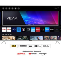 Nobel 65 Inch Diamond 4K UHD VIDAA Smart TV iOS And Android Devices With VIDAA Voice And DTS TruBass Surround Sound Bluetooth WiFi And Screen Sharing, UHD65VID, Silver