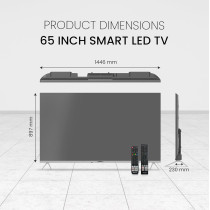 Nobel 65 Inch Diamond 4K UHD VIDAA Smart TV iOS And Android Devices With VIDAA Voice And DTS TruBass Surround Sound Bluetooth WiFi And Screen Sharing, UHD65VID, Silver