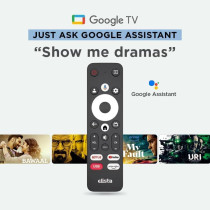 Elista 50 Inch LED Smart Google TV 4K UHD HDR10 - GTV-50UHDELD With Chromecast Built-In, Dolby Audio, Bezel-Less Design, Google Assistance, Hands-Free Voice Control