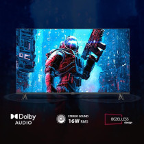 Elista 50 Inch LED Smart Google TV 4K UHD HDR10 - GTV-50UHDELD With Chromecast Built-In, Dolby Audio, Bezel-Less Design, Google Assistance, Hands-Free Voice Control