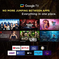 Elista 50 Inch LED Smart Google TV 4K UHD HDR10 - GTV-50UHDELD With Chromecast Built-In, Dolby Audio, Bezel-Less Design, Google Assistance, Hands-Free Voice Control