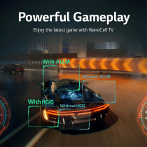 LG NanoCell TV 65 inch NANO79 Series, Cinema Screen Design 4K Active HDR webOS22 With ThinQ AI, Black, 65NANO796QA-AMAE, Smart TV