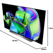LG OLED evo C3 77 inch 4K Smart TV 2023 OLED77C36LA.AMAE