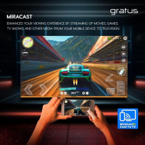 Gratus WebOS Powered 4K Edgeless UHD LED Smart TV With ThinQ AI, Quad Core Processor, Dolby Audio, 55 Inch